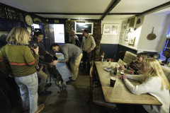 Visitors enjoy drinks at the Victoria Inn pub in Perranuthnoe, Penzance, Cornwall, England. The pub was one of David Cornwell's recommended haunts. (Photograph by Kim Newton)