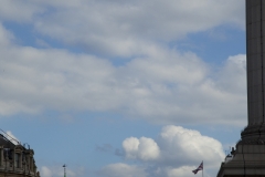 A view of Big Ben from Trafalgar Square, London, United Kingdom.